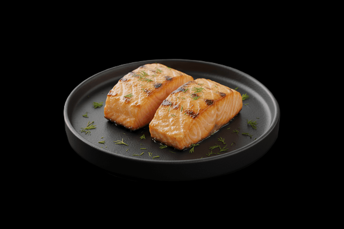 Salmon Tikka — Marinated salmon, skewered and cooked in the tandoor clay oven, GB Canteen Liss