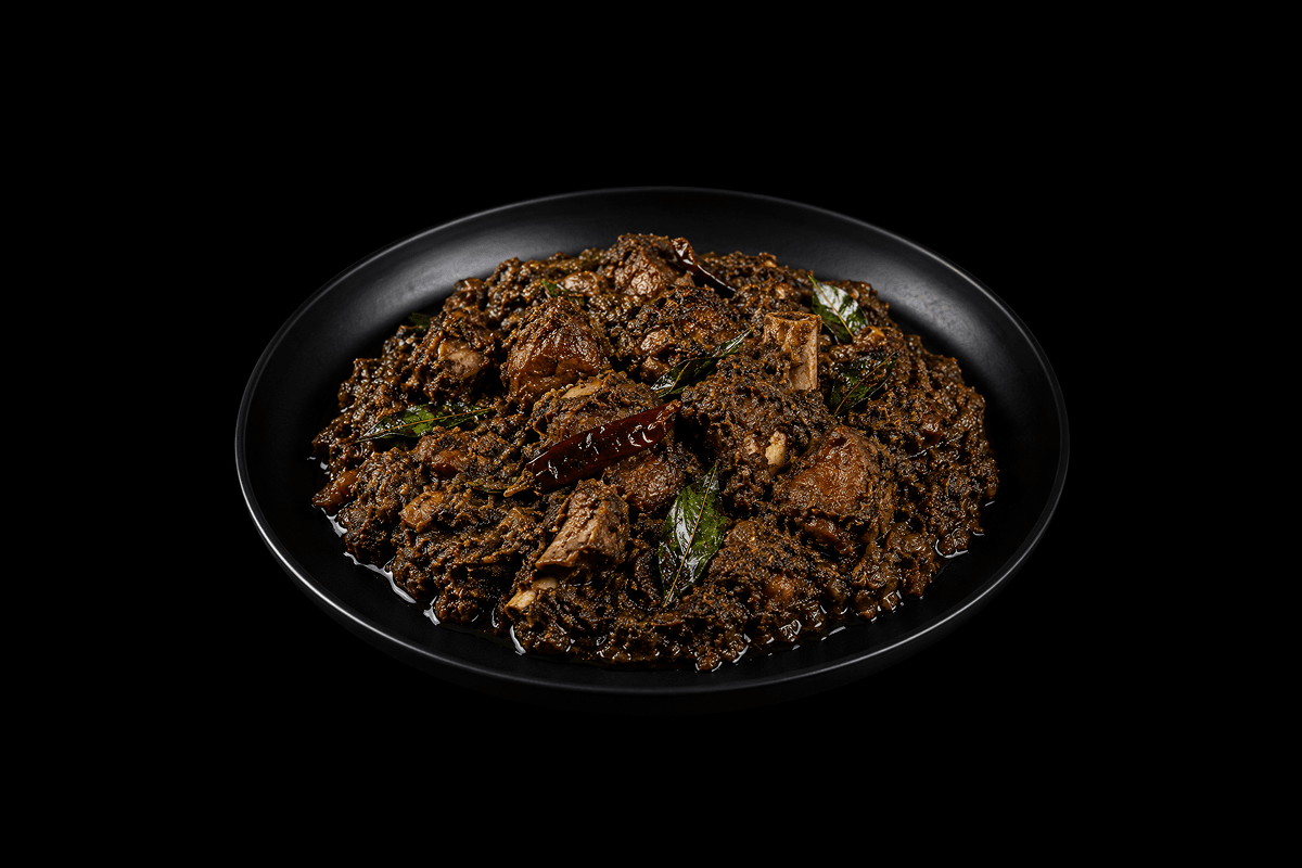 Andhra Style Gongura Mamsam — Popular Andhra Pradesh dish cooked with sorrel leaves for a unique tangy flavour, GB Canteen Ba