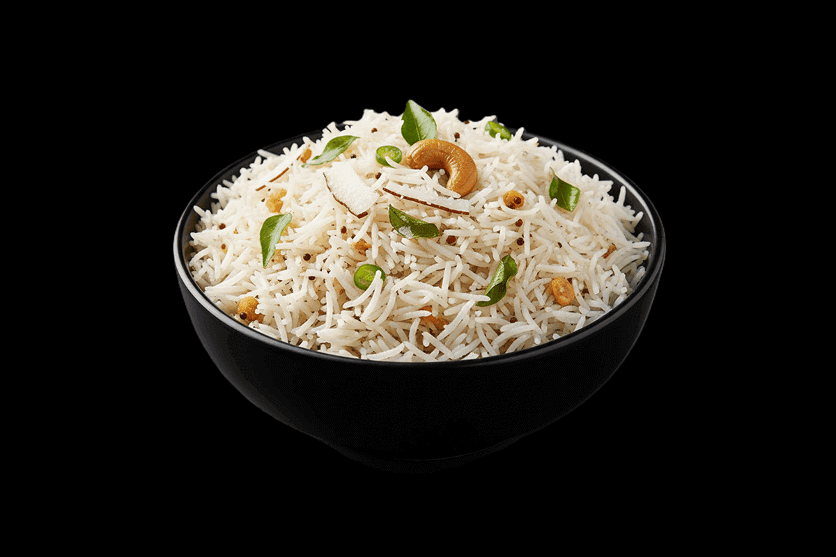 Coconut Rice — Basmati rice cooked with coconut for a rich and mildly sweet flavour, GB Canteen Bexhill