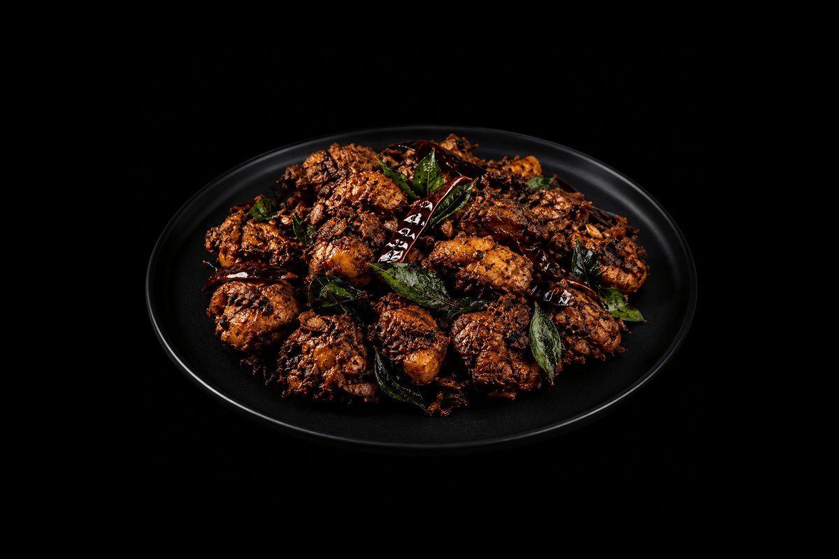 Pallipalayam Masala — Flavoured with coconut oil, curry leaves and dry red chilli, finished with grated coconut, GB Canteen B