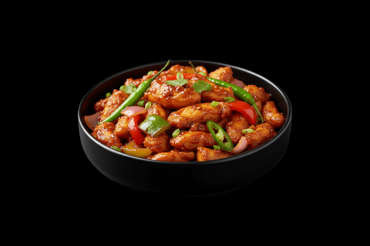 Murgh Achari — Barbecued chicken cooked with medium hot spice serviced with a specially prepared tangy masala sauce, GB Cante