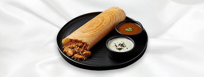 Masala Dosa — This is perhaps the most famous South Indian Brahmin dish. A rice and lentil pancake with a traditional filling