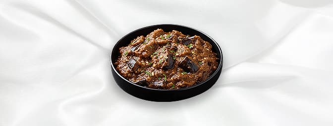 Ennai Kathirikai — Baby aubergines cooked in a homemade paste with nuts, coconut and tamarind, GB Canteen Basingstoke