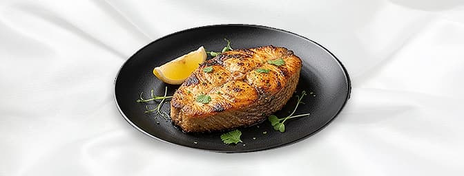 Seasonal Grilled Fish — The best available grilled seasonal fish fillet marinated with medium Kerala spices, GB Canteen Leami