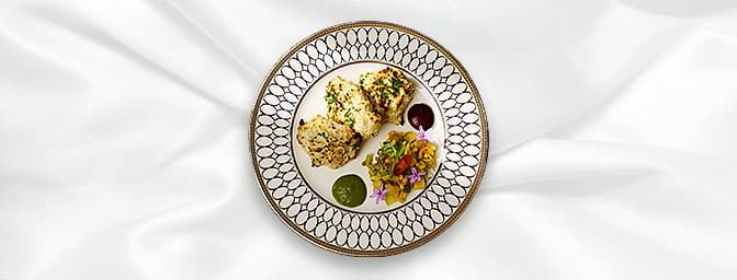 Murgh Malai — Delicately spiced, succulent chicken skewered and grilled in the tandoor with garlic, ghee and mint, GB Canteen