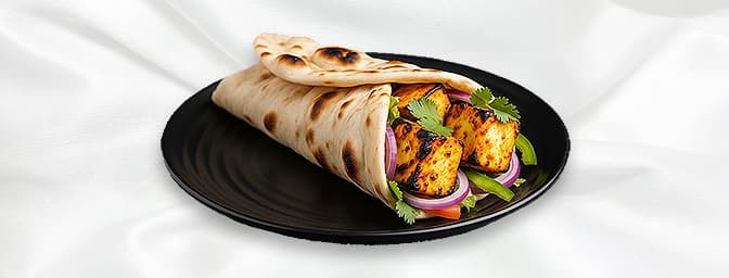 Paneer Special Wrap — Chicken tikka & paneer wrap with butter, GB Canteen Hoddesdon