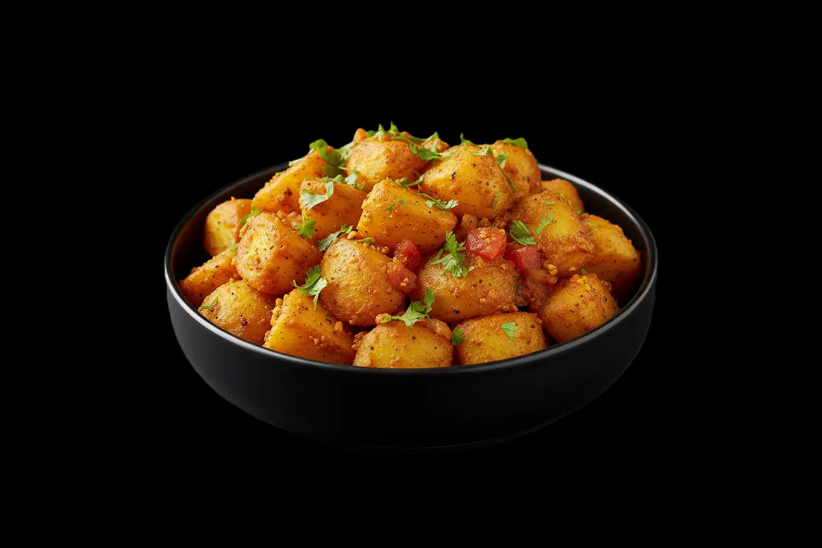 Bombay Aloo — Potatoes cooked with butter, slightly spiced, GB Canteen Farnham