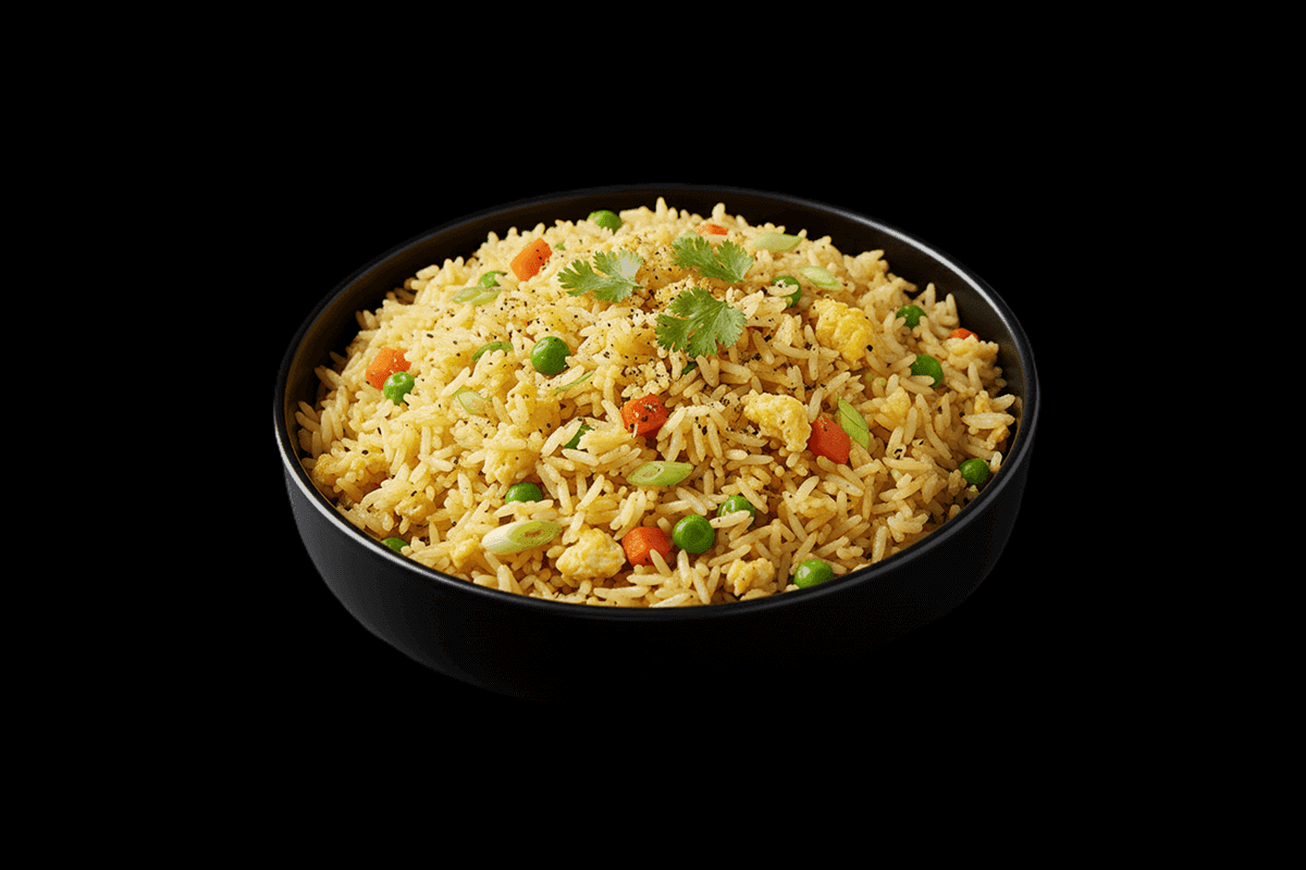 Special Fried Rice — Traditional colourful rice, aromatically spiced, also called pilao, GB Canteen Liss