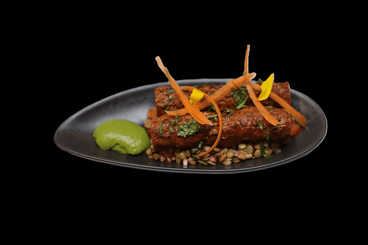 Lamb Seekh Kebab — Minced lamb with ginger, herbs and spices, grilled on skewers, GB Canteen Beaconsfield