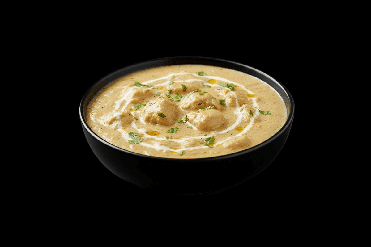 Taba Murgh — This is a tamarind dish. We prepare this dish with sliced tandoori chicken cooked in ginger, coriander, spring o