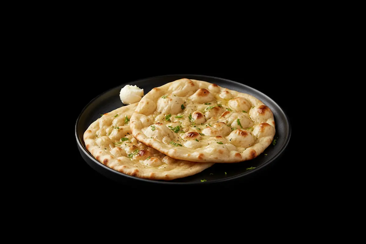 Butter Naan — Fresh naan brushed with melted butter, GB Canteen Chandler Ford