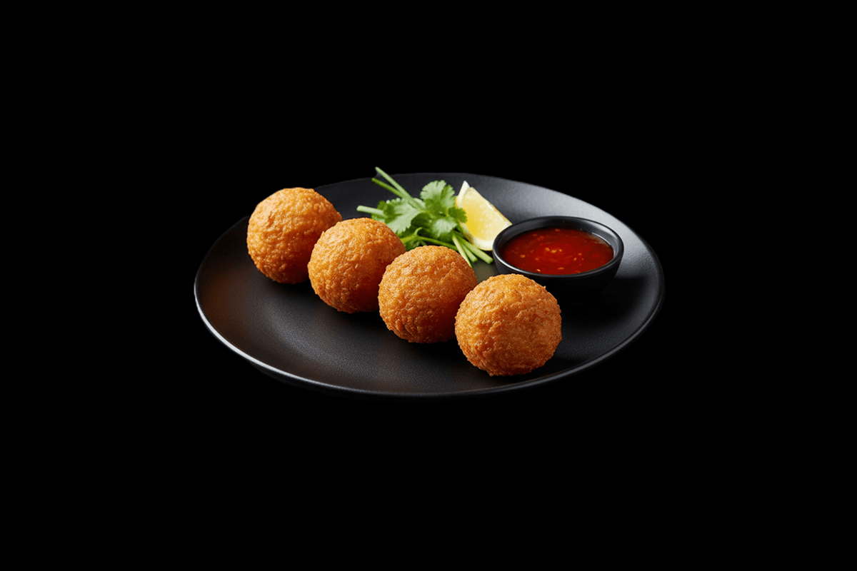 Chicken Balls — Deep-fried chicken balls with sweet chilli sauce, GB Canteen Petts Wood Thai