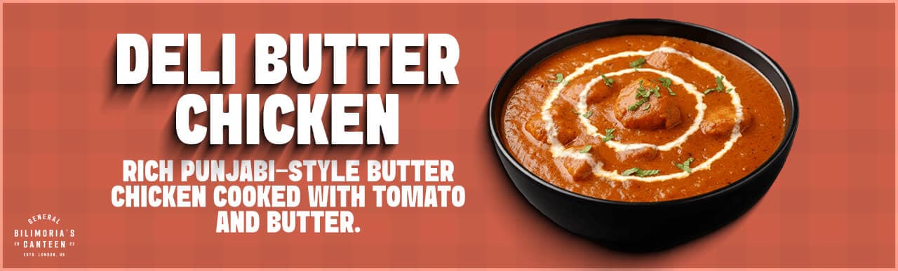 Freshly prepared butter chicken