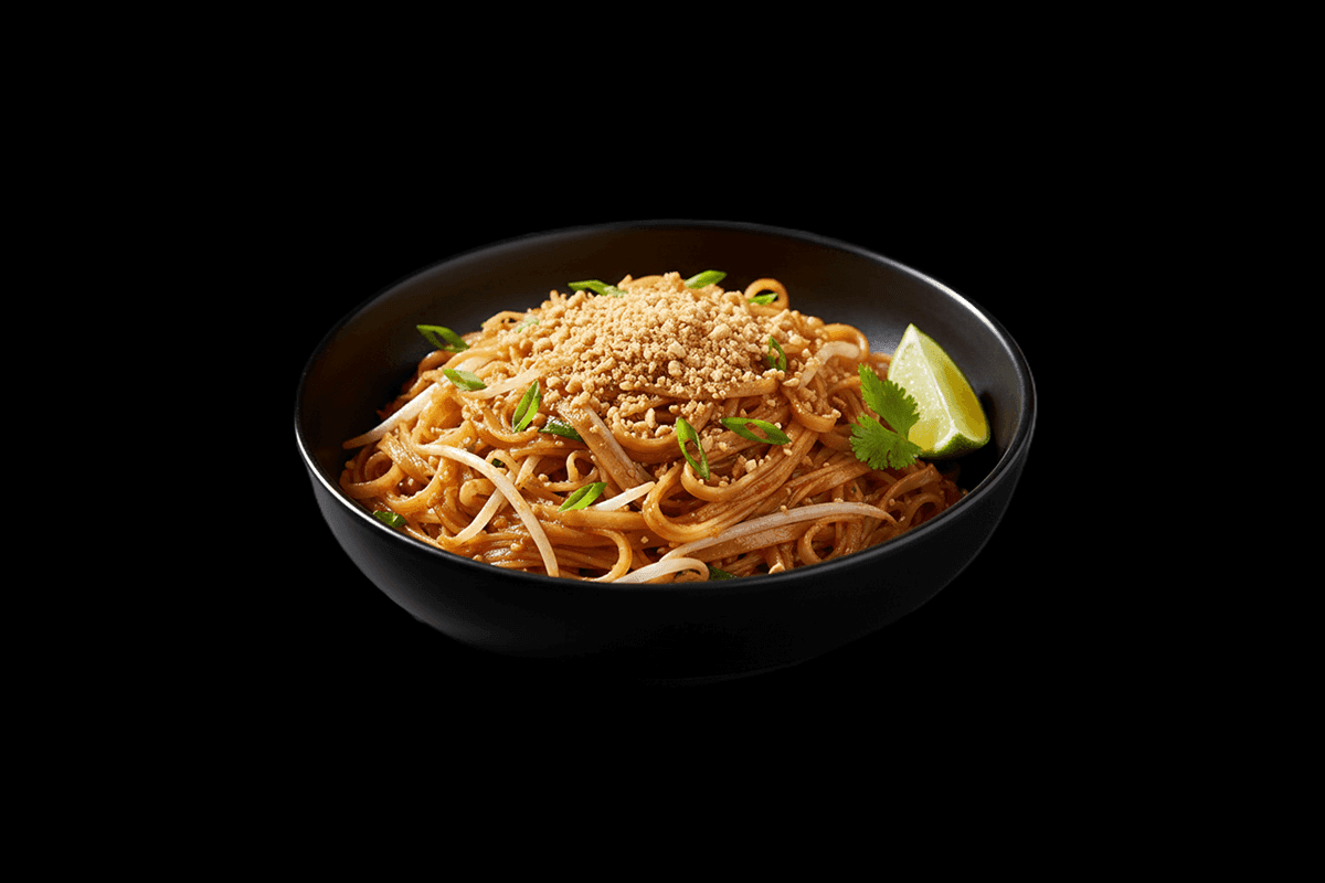 Pad Thai — Stir-fried rice noodles with bean sprouts, ground nuts & tamarind sauce, GB Canteen Swanley Thai