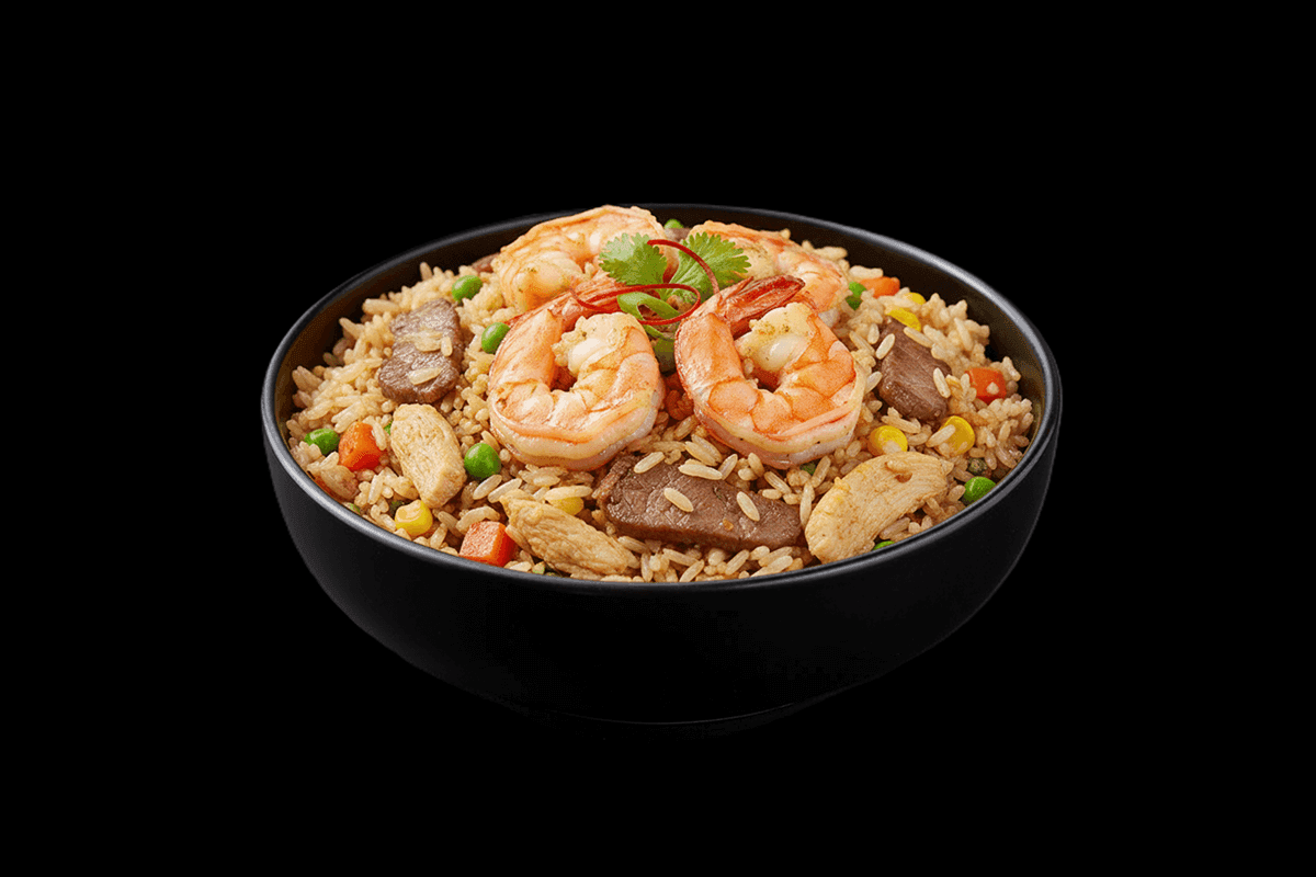 Special Fried Rice — Basmatic rice fried with peas and egg, GB Canteen Kensal Rise