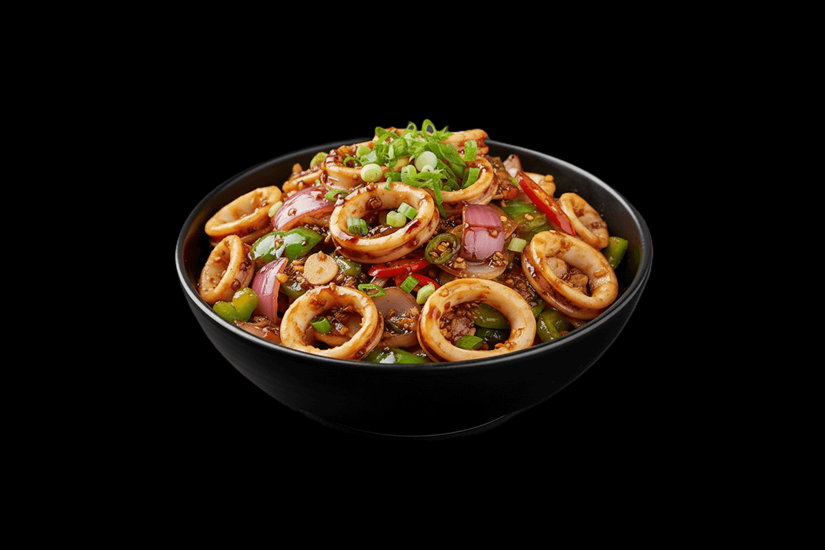 Chow Chu Calamari — Crispy fried calamari tossed with spices, GB Canteen Tooting High Street