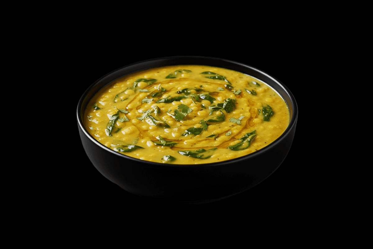 Dal & Spinach — Lentils cooked with spinach, turmeric, garlic & cumin seeds, GB Canteen Tooting High Street