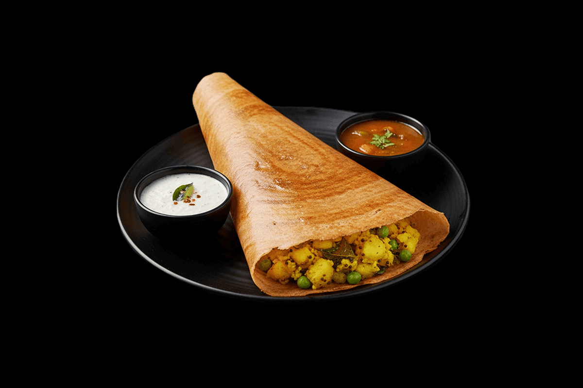 Ghee Roast Masala Dosa — Dosa roasted in ghee with potato masala, GB Canteen Tooting High Street