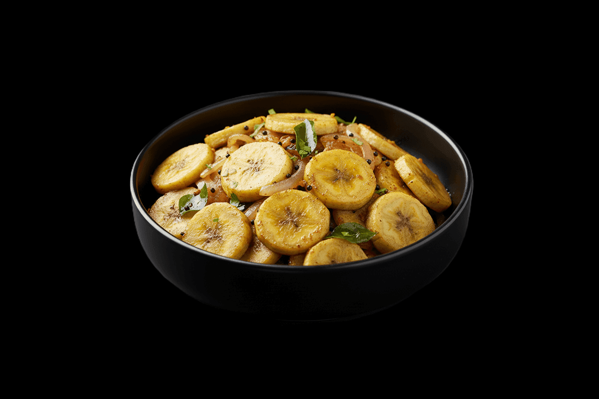 Green Banana — Green bananas flavoured with spices & onions, GB Canteen Tooting High Street