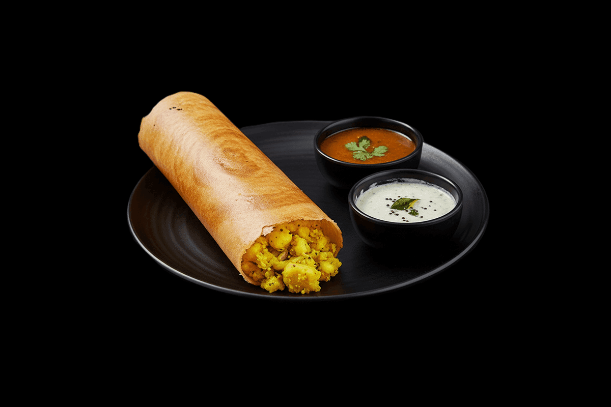 Masala Dosa — Crispy dosa filled with spiced potato masala, GB Canteen Tooting High Street