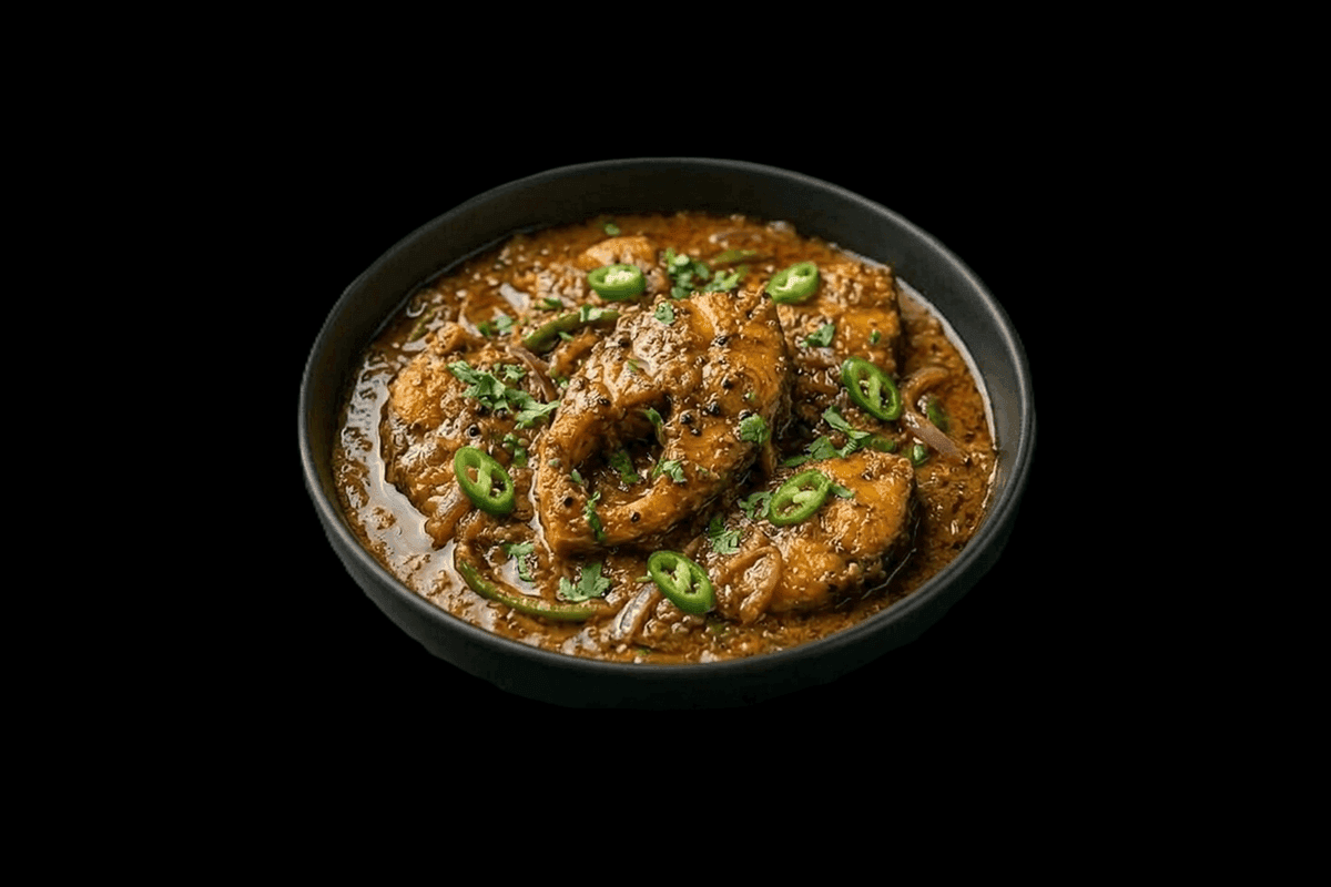 Bengal Fish Special — Special Bengali fish dish cooked with traditional spices, GB Canteen Bushey