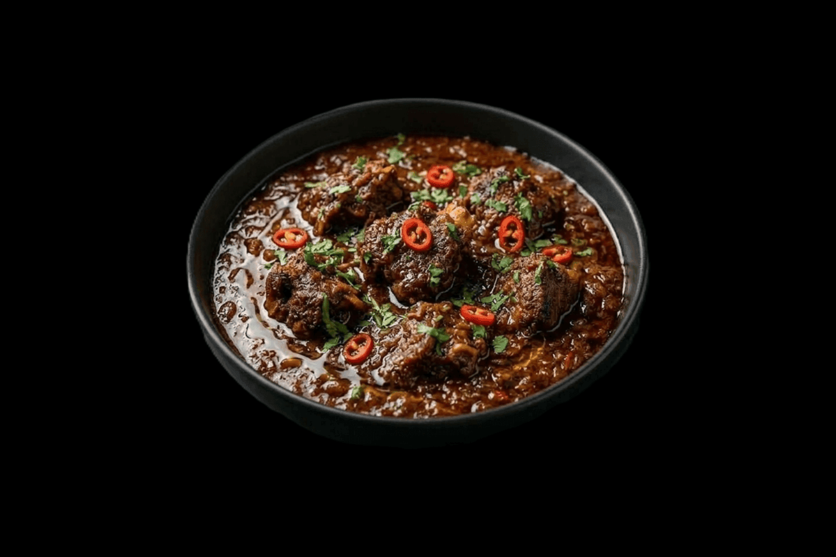 Naga - Lamb — Naga, the world's hottest chilli stir-fried with lamb. Seriously hot!, GB Canteen Liss