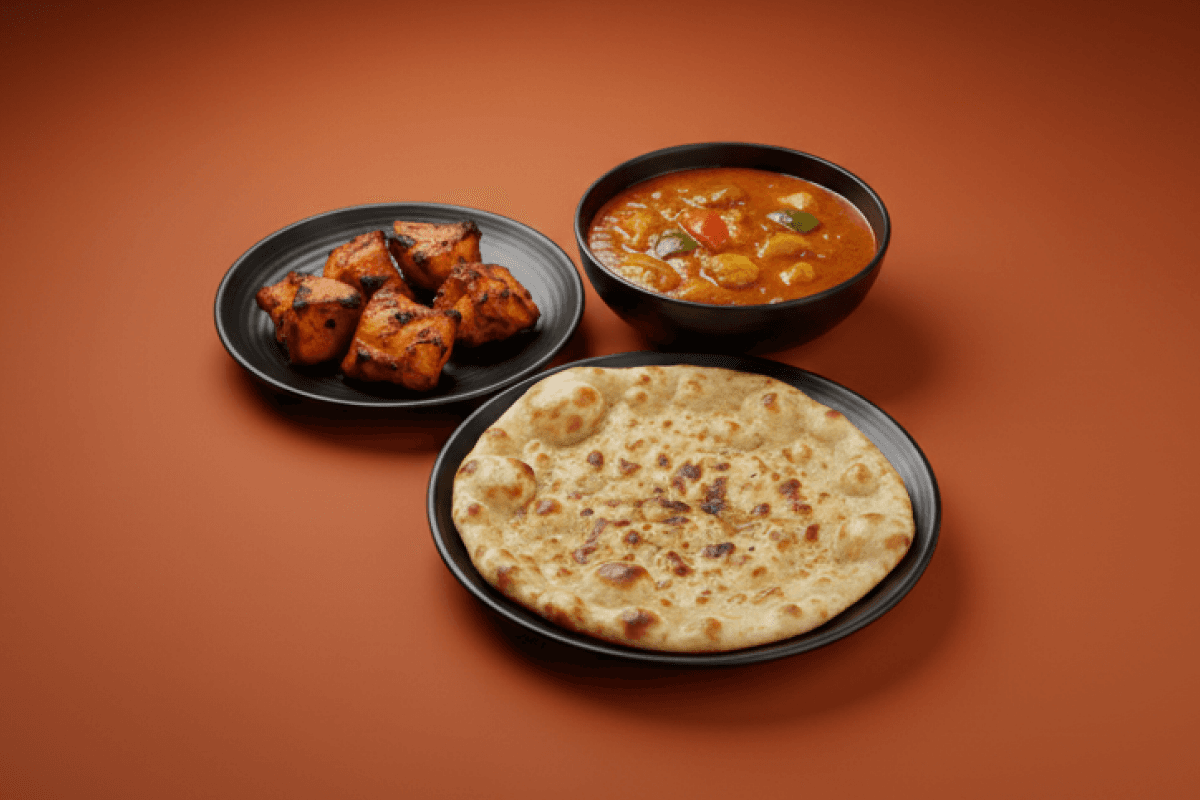 Meal for One — Includes Chicken tikka, Chicken Jalfrezi, Keema Nan, GB Canteen Woodford Indian
