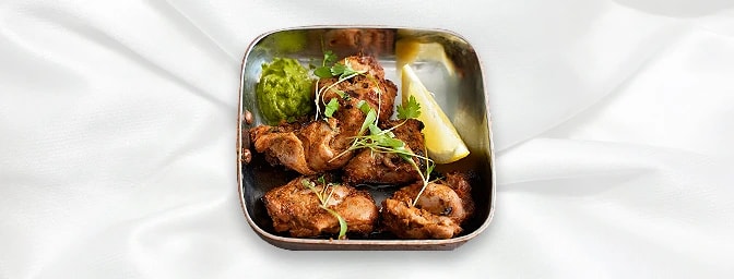 Chicken Tikka — Succulent Pieces Of Boneless Chicken Marinated In Yoghurt, Garlic And Herbs, GB Canteen Tottenham