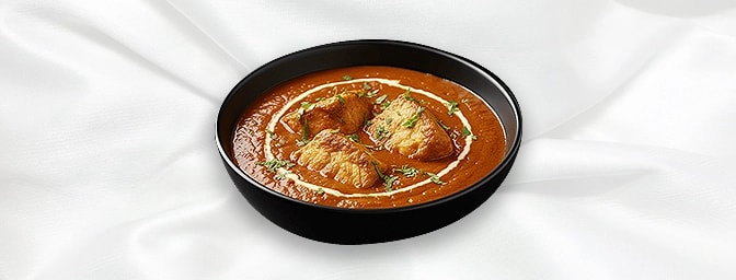 Fish Tikka Masala — Grilled fish cooked in a creamy spiced tomato sauce, GB Canteen Ruislip