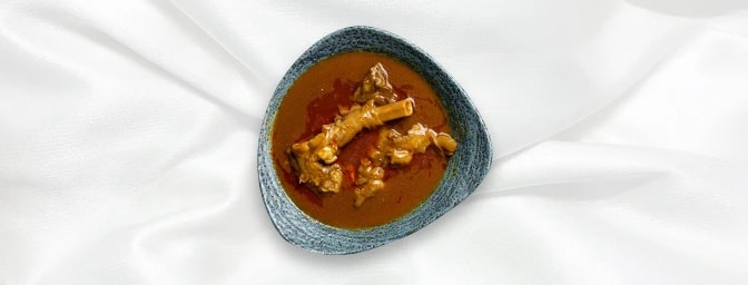 Nihari Lamb Shank — From the royal Nawaabs of Lucknow. The lamb shank is marinated, then oven-baked until tender. Its own mar