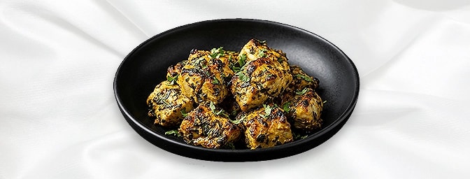 Mahi Fish Tikka — Spiced monkfish marinated in herbs and spices, roasted in the charcoal tandoor, GB Canteen Beaconsfield