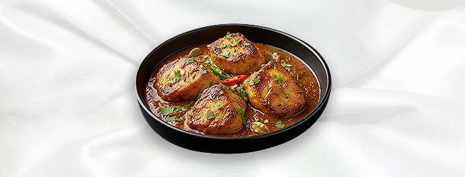 Monk Fish Tikka Masala — Mild, creamy tomato curry with almond, coconut and fenugreek, GB Canteen Beaconsfield
