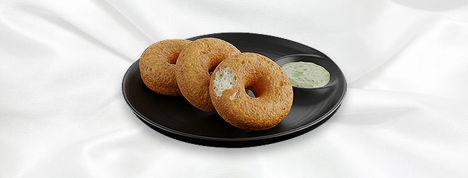 Vada — Fried Doughnut Made Of Lentils, Flour, Ginger, Onions and Green Chillies, GB Canteen Tottenham