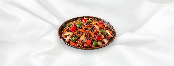 Black Bean Sauce — Delicately wok fried with mixed pepper, carrot, onions and black bean sauce, GB Canteen Orpington Chinese