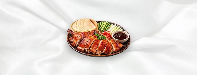 Crispy Aromatic Duck — Served with pancakes, garnishes and hoisin sauce, GB Canteen Orpington Chinese