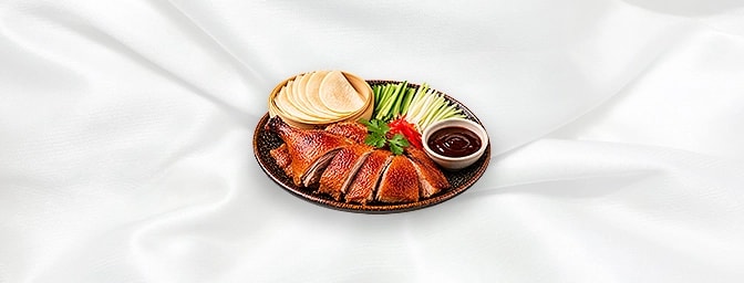 Crispy Aromatic Duck — Served with pancakes, garnishes and hoisin sauce, GB Canteen Orpington Chinese