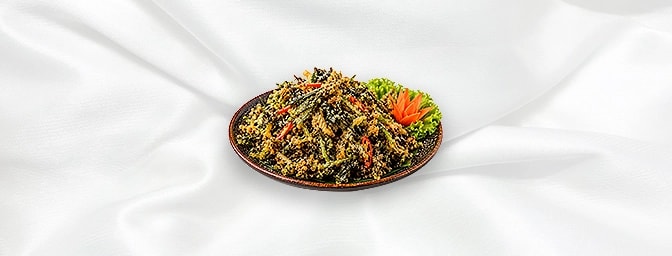 Crispy Seaweed — Deep-fried shredded spring greens seasoned with salt and sugar, GB Canteen Orpington Chinese