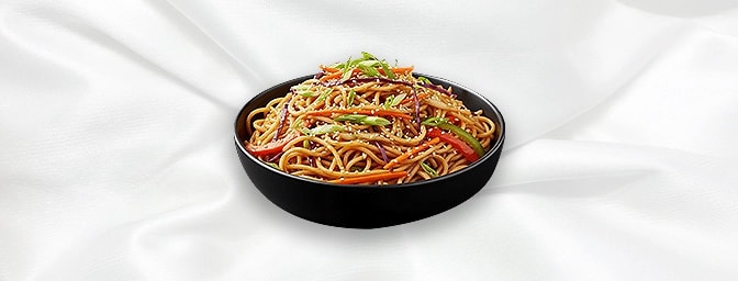 Singapore Noodles — Stir fried rice noodle with shredded vegetable or chicken, flavoured with chef's special Singapore curry 