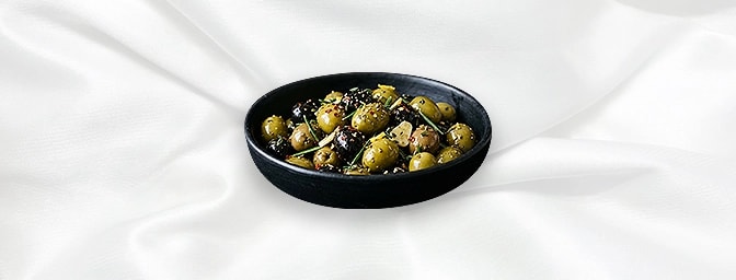 Zeytin V — Marinated Green & Black Olives With Herbs, GB Canteen Hitchin