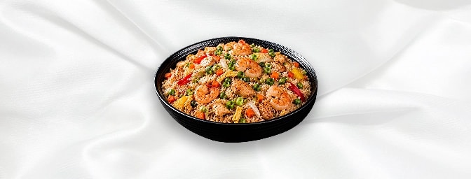 Cantonese Rice — Rice cooked with Cantonese Style with Veg/Chicken/Prawn, GB Canteen Harrow