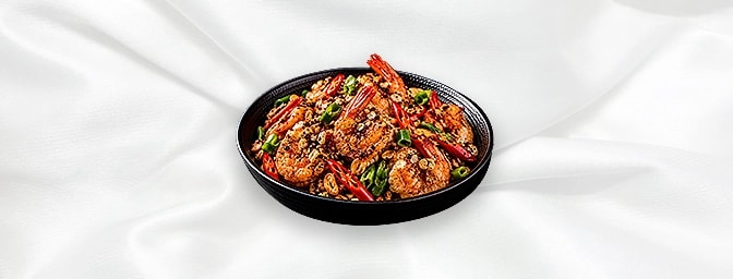 Pepper Garlic Prawn — Crispy prawns, tossed with burnt garlic and aromatic crushed black pepper, GB Canteen Harrow
