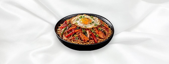 Szechuan Chop Suey — Twisted version of American chop suey created by chef Steven Lee. Shredded vegetable and chicken in Szec