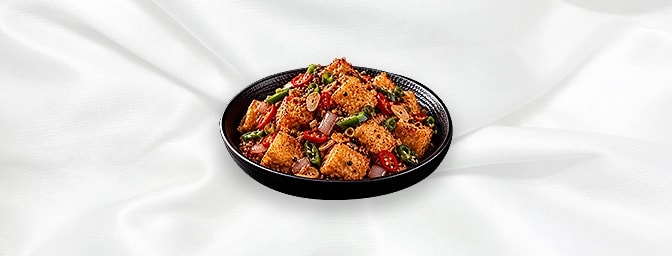 Tofu Salt 'n' Pepper — Crispy fried tofu, tossed with fresh chillies, garlic and aromatic black pepper, GB Canteen Harrow