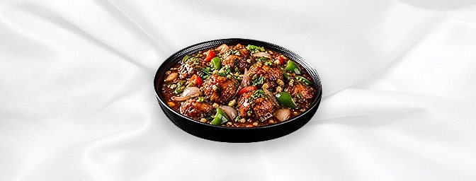 Vegetable Manchurian Gravy — A wonderful Indian creation of mixed vegetable fritters topped with a robust ginger, garlic, gre