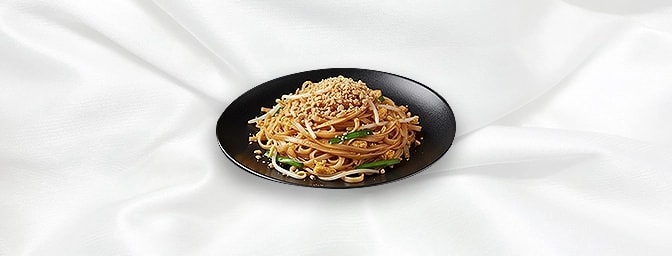 Chicken Pad Thai — Rice noodles with egg, bean sprouts, spring onion & peanuts, GB Canteen Petts Wood Thai