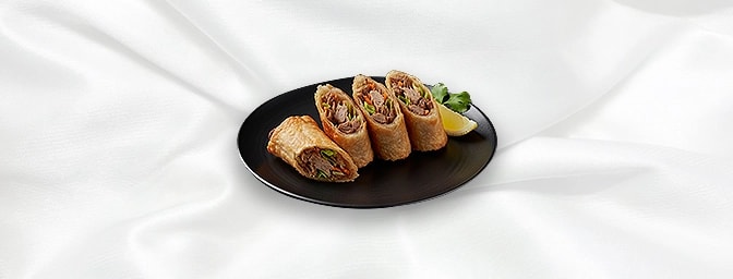 Crispy Duck Roll — Crispy pastry with aromatic duck, leek & carrot, GB Canteen Petts Wood Thai
