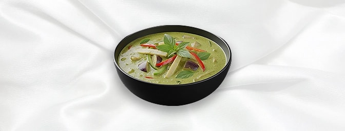 Vegetable Thai Green Curry — Exotic Chinese Vegetable, Coconut Milk, Thai Curry Paste, GB Canteen Harrow