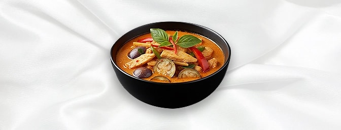 Chicken Thai Red Curry — Chicken cooked in Thai Curry Paste, Coconut Milk, Kaffir Lime, GB Canteen Harrow