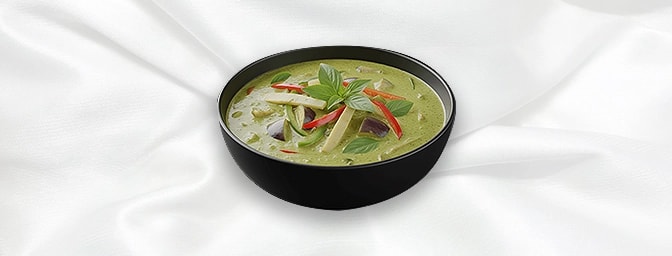 Green Curry - Chicken — Thai curries with basil leaves, lemon grass, lime leaves, shrimp paste, palm sugar, kaffir lime juice