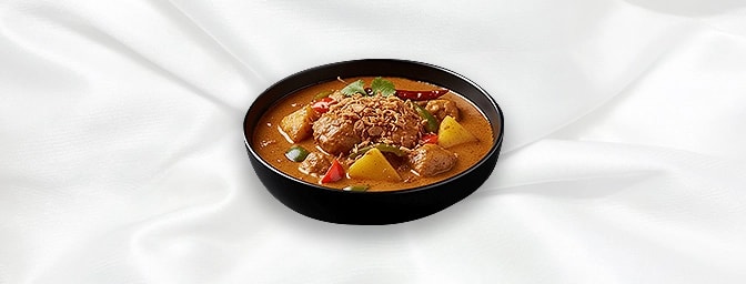 Thai Red - Chicken — Thai curries with basil leaves, lemon grass, lime leaves, shrimp paste, palm sugar, kaffir lime juice an